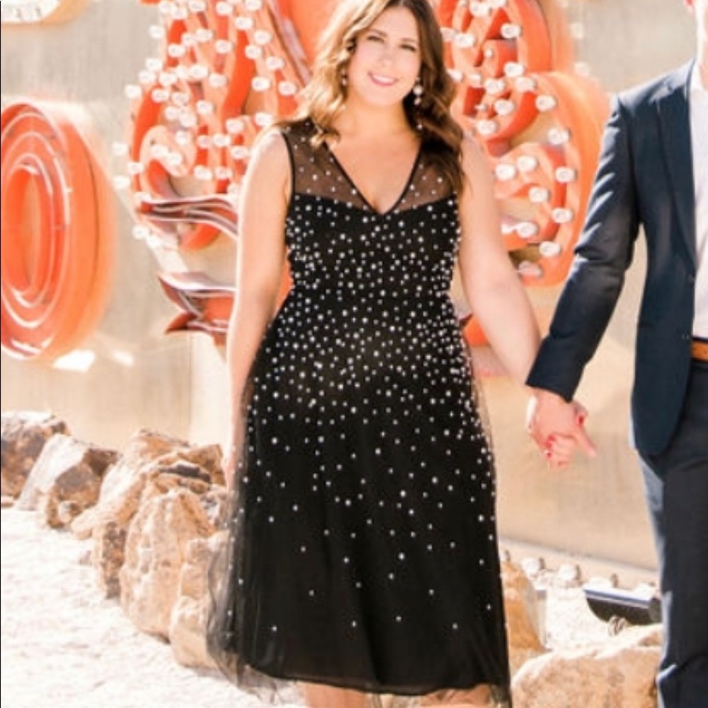 Gorgeous Black & Pearl Cocktail Dress